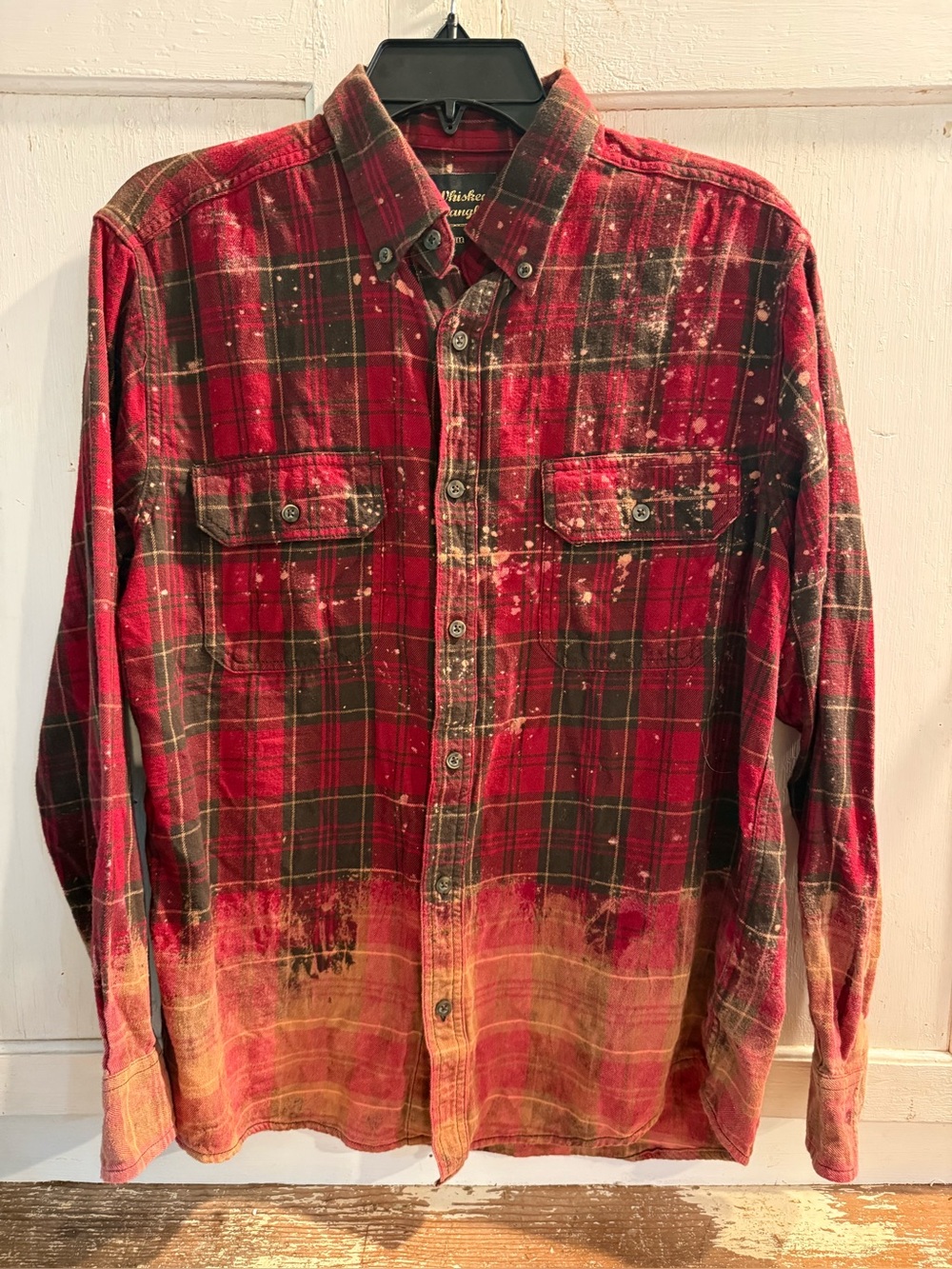 Whiskey Wrangler Red & Brown Plaid Shirt